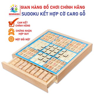 BoardGame Cờ Sudoku Nhật Bản Kết Hợp Cờ Caro Bằng Gỗ Benrikids Trò Chơi Giải Trí Rèn Luyện Trí Não