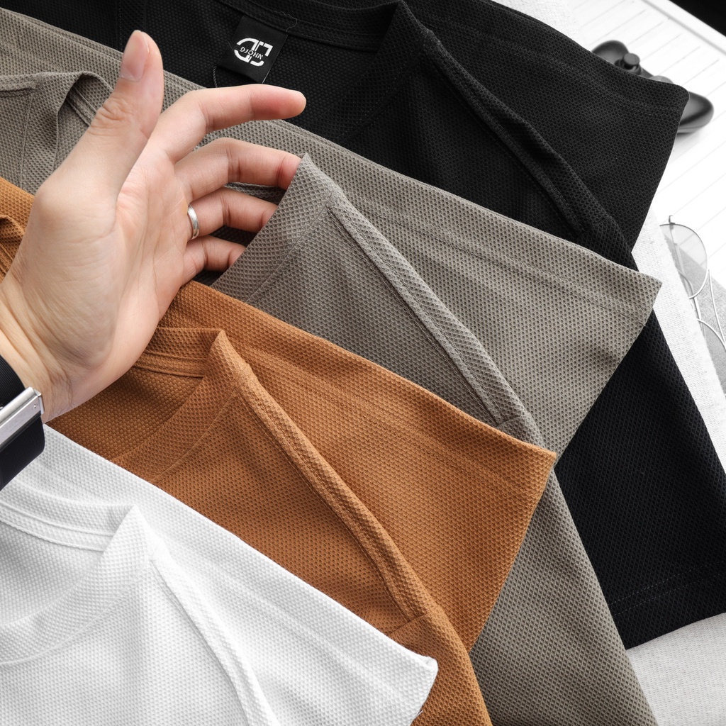 Áo Thun Nam Djohn Basic Vải Cotton Nhật , Áo thun nam trơn bigsize form slim cơ bản - 3bros