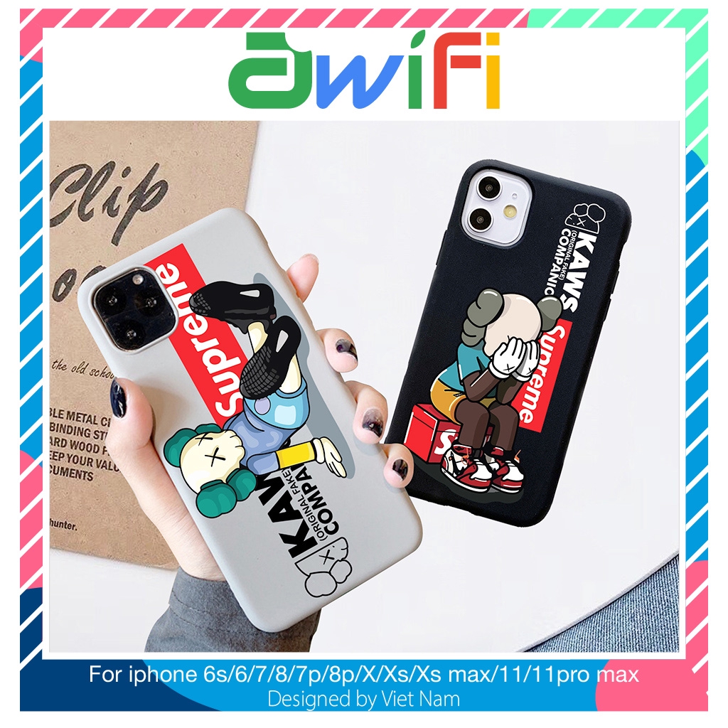 Ốp lưng iphone Kaws.sup trơn 5/5s/6/6plus/6s/6splus/7/7plus/8/8plus/x/xr/xs/11/12/pro/max/plus/promax - Awifi Case P5-7