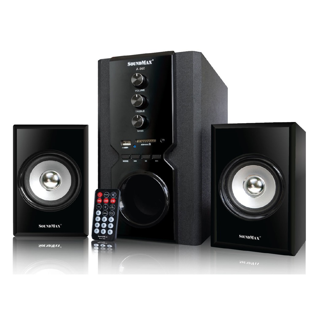 Loa 2.1 SOUNDMAX A980 Chính hãng (USB, Thẻ nhớ, Bluetooth, Remote) âm thanh cực hay bảo hành 12 tháng 1 đổi 1