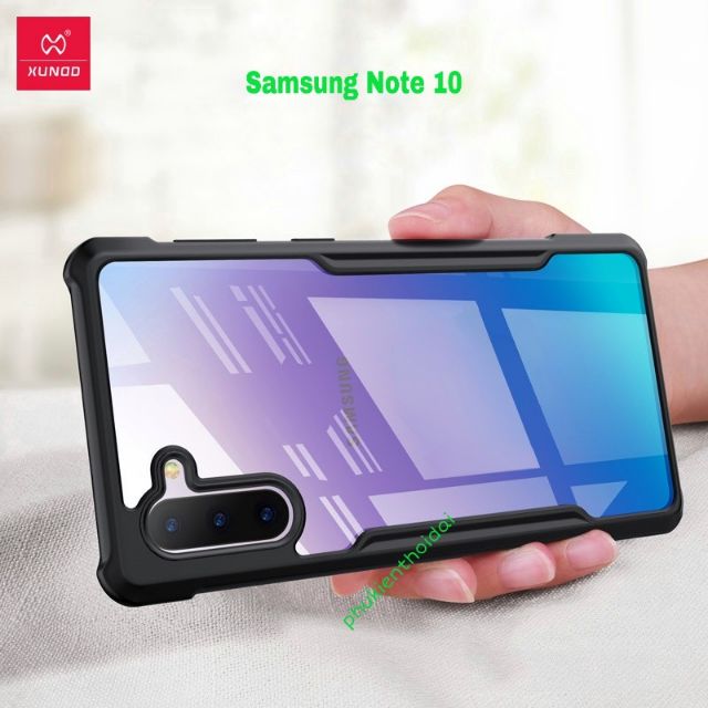 Ốp lưng Samsung Galaxy Note 10 / Note 10 5G hiệu Xundd trong suốt chống ố viền màu chống ố
