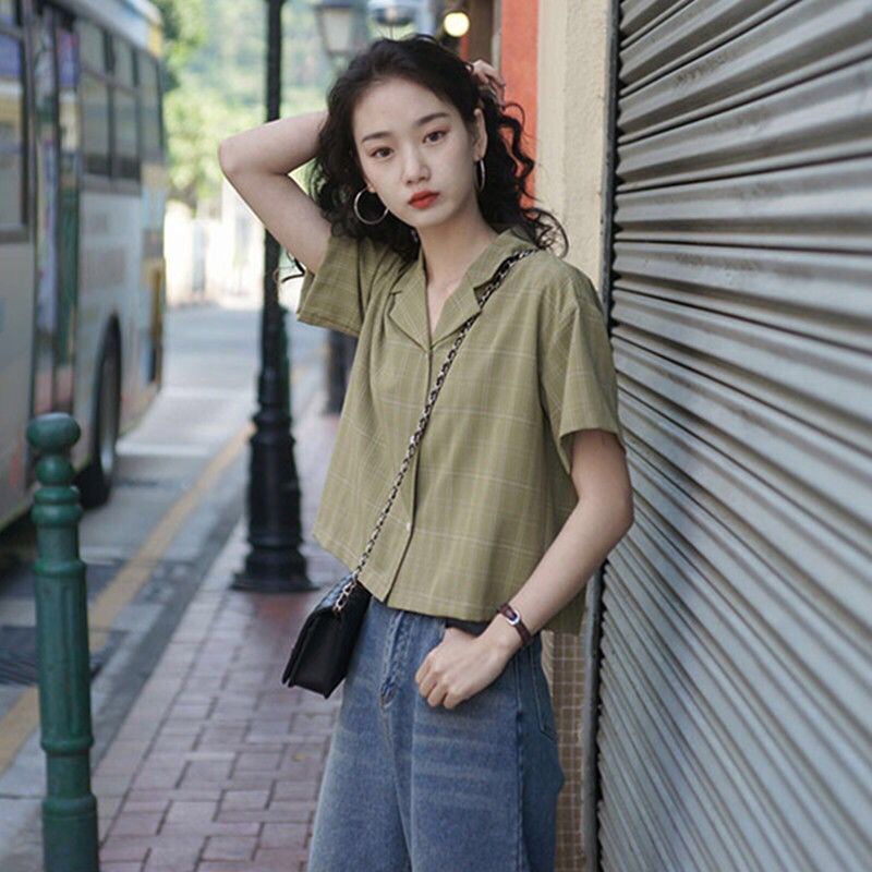 Áo Sơ Mi Mỏng Dáng Rộng Họa Tiết Kẻ Sọc Thời Trang Hong Kong 2022 Mới