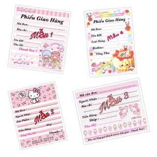 Decal phiếu giao in hình dễ thương