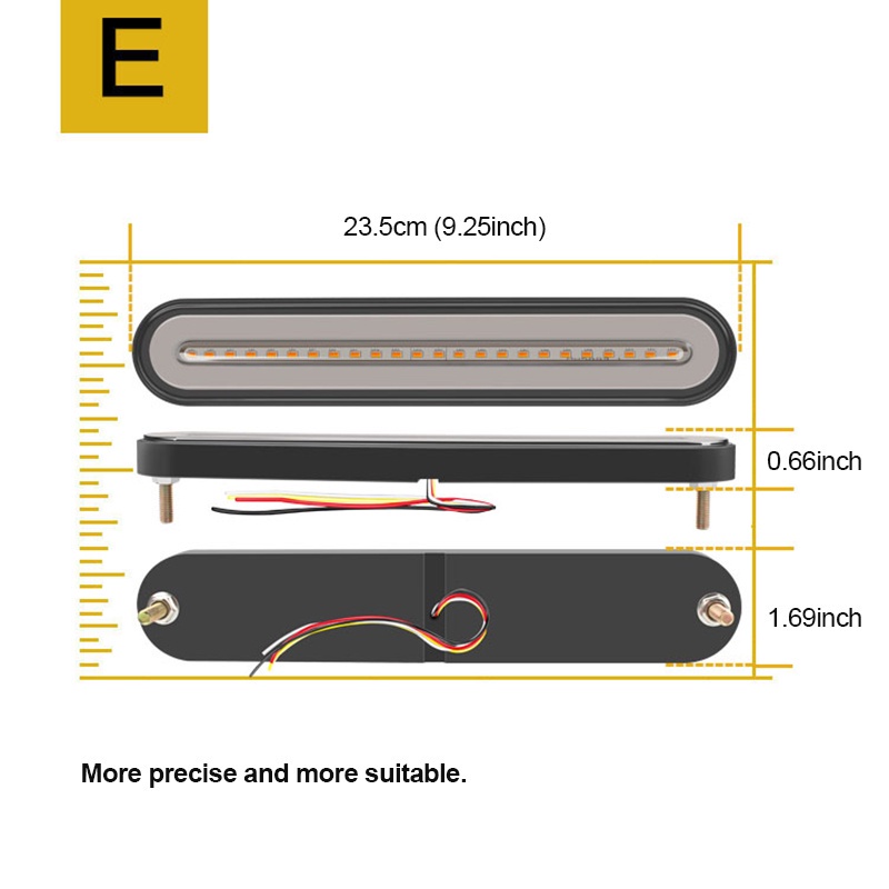 Đèn LED Tín Hiệu Hai Màu Sắc Gắn Đuôi Xe Hơi 12V-24V 100 LED