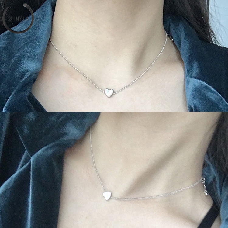 Vòng cổ mạ vàng mặt hình trái tim phong cách Valentine dễ thương