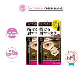 Chì kẻ mày - Chải mày phẩy sợi chống trôi Isehan Kiss Me Heavy Rotation Coloring Eyebrow 2g