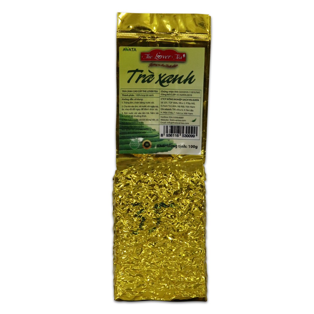 TRÀ XANH MỘC CHÂU The Lover Tea 100g - Chè búp cao nguyên Sơn La vị thanh thuần, dịu nhẹ