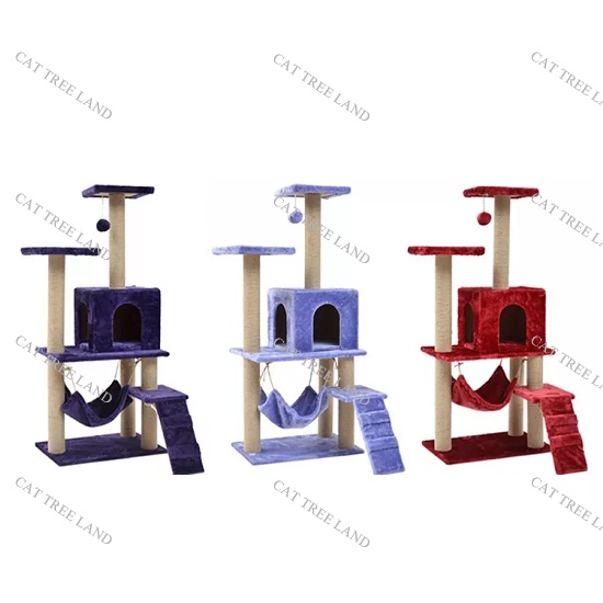 TRỤ CÀO MÓNG  CHO MÈO BẰNG GỖ 530 - NHÀ CÂY CHO MÈO CÀO MÓNG, ĐỒ CHƠI MÀI MÓNG CHÓ MÈO