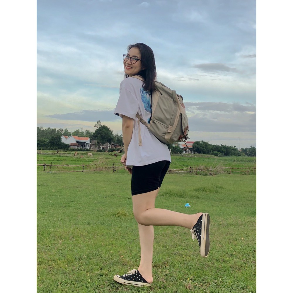 Quần legging đùi nữ thun cạp cao biker lửng ngố đồ dáng ôm bó lưng thun bigsize tập gym yoga | BigBuy360 - bigbuy360.vn