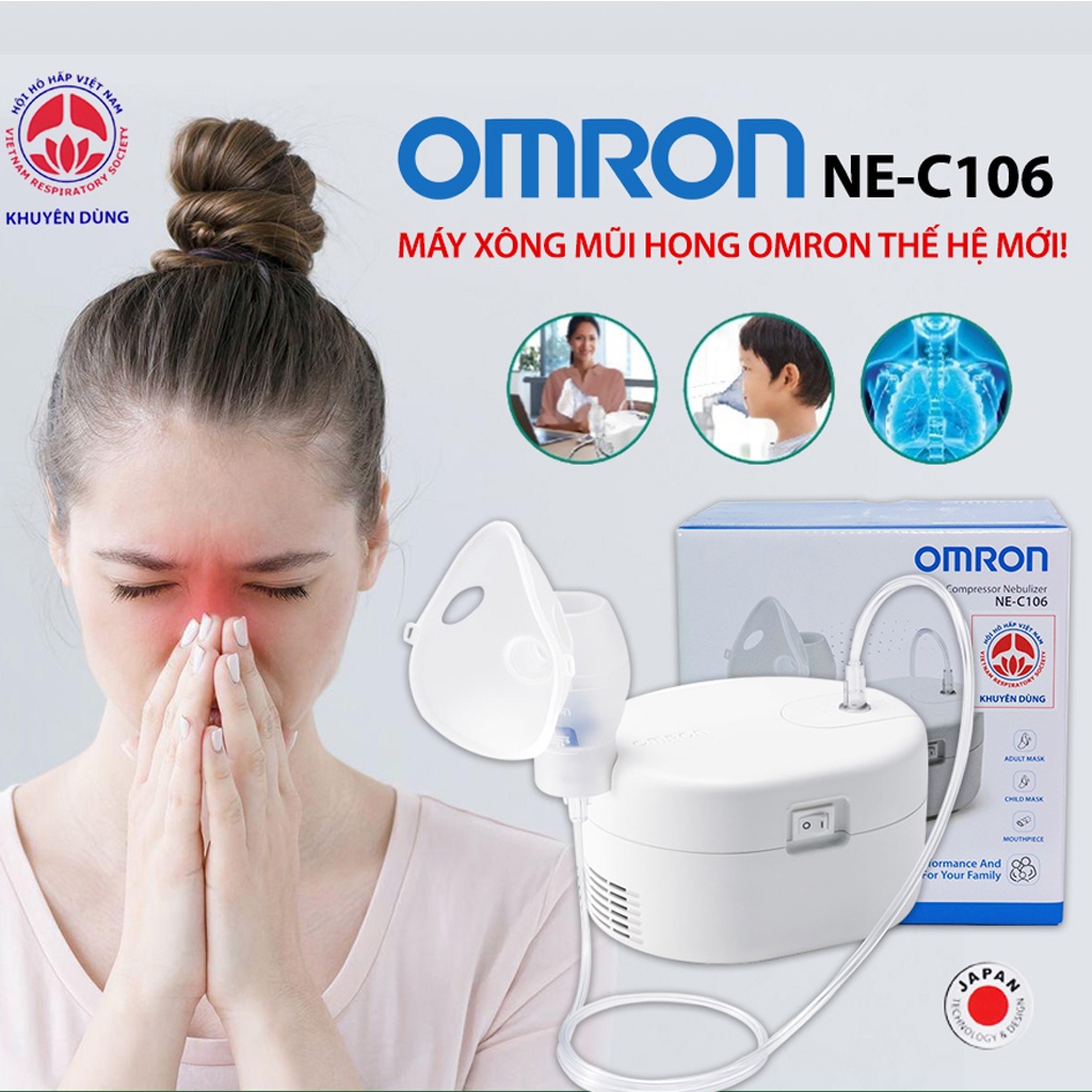 Máy xông khí dung Omron NE-C106 | Thương Hiệu Nhật Bản - Bảo Hành 24 Tháng