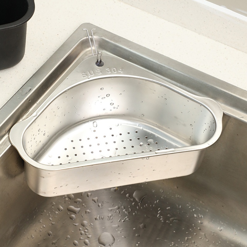 Rổ Nhựa Hình Tam Giác Gắn Bồn Rửa Chén Tiện Lợi