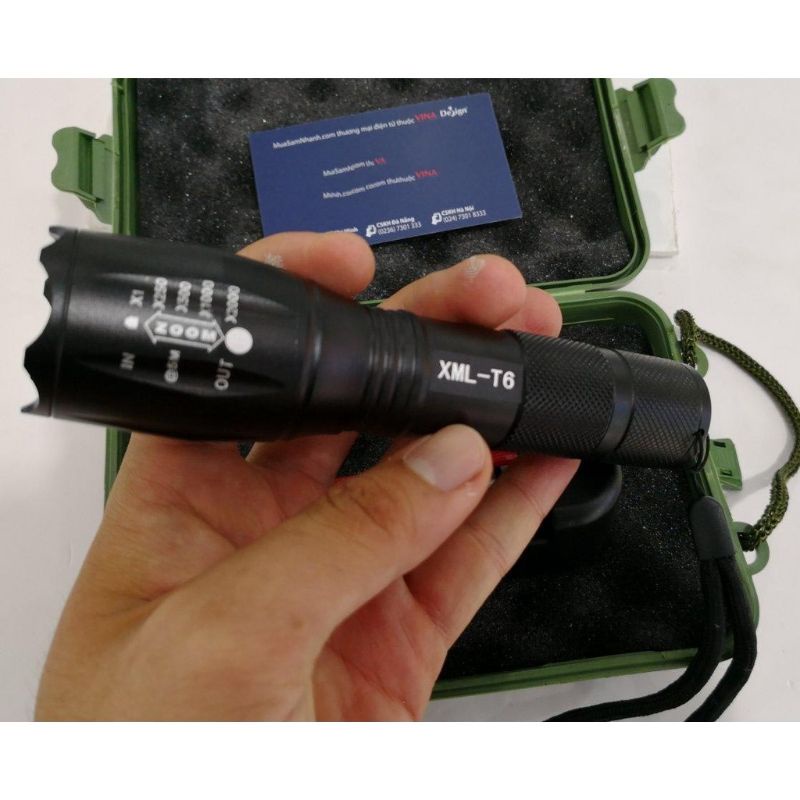 Đèn pin siêu sáng XML-T6 mini cầm tay 5 chế độ ánh sáng