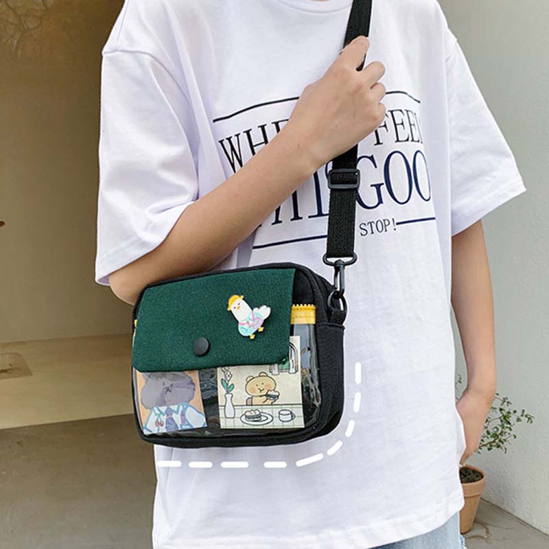 Túi Vải canvas Đeo Chéo Đựng Điện Thoại Xinh Xắn Cho Nữ