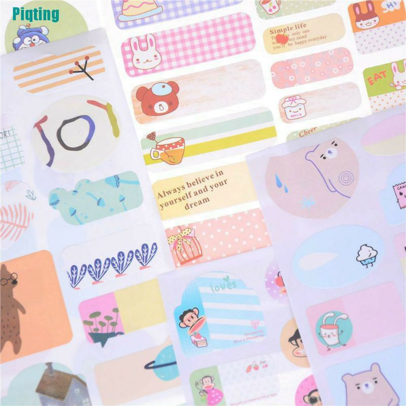 Tấm Nhiều Miếng Name Sticker Dán Nhãn Vở sách Mini