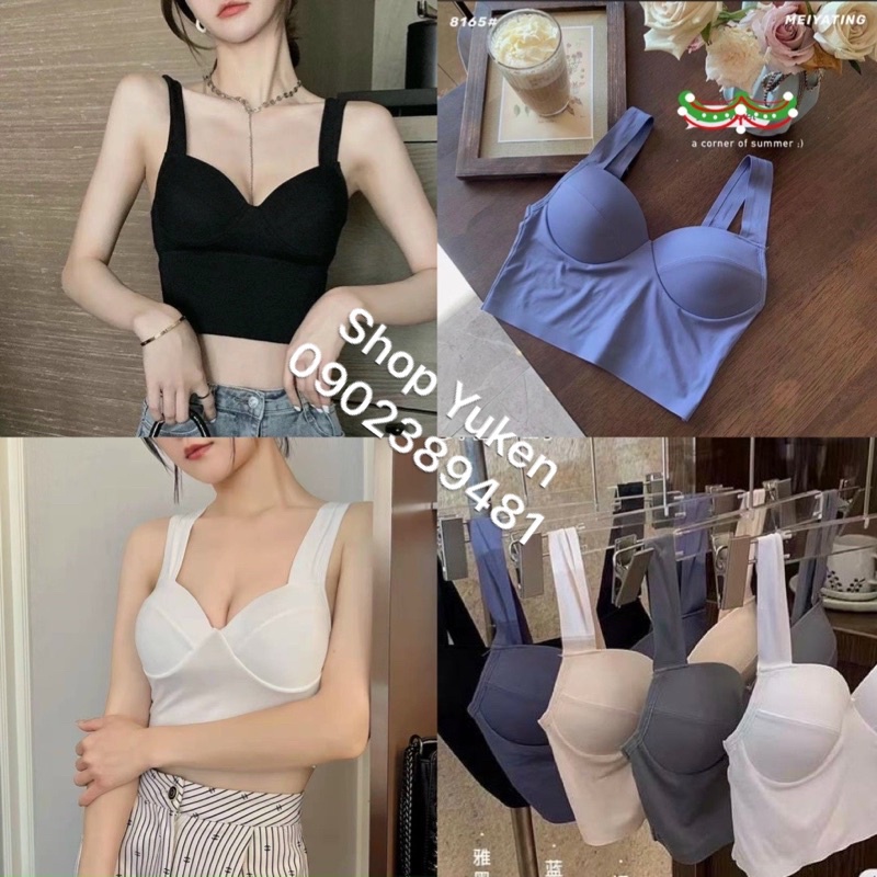 Áo lót su không gọng. Áo bra su croptop ôm ngực đẹp