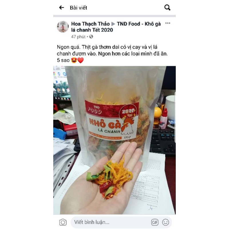 0.5kg Khô gà lá chanh (Gà ta siêu sạch) - TND Food | BigBuy360 - bigbuy360.vn