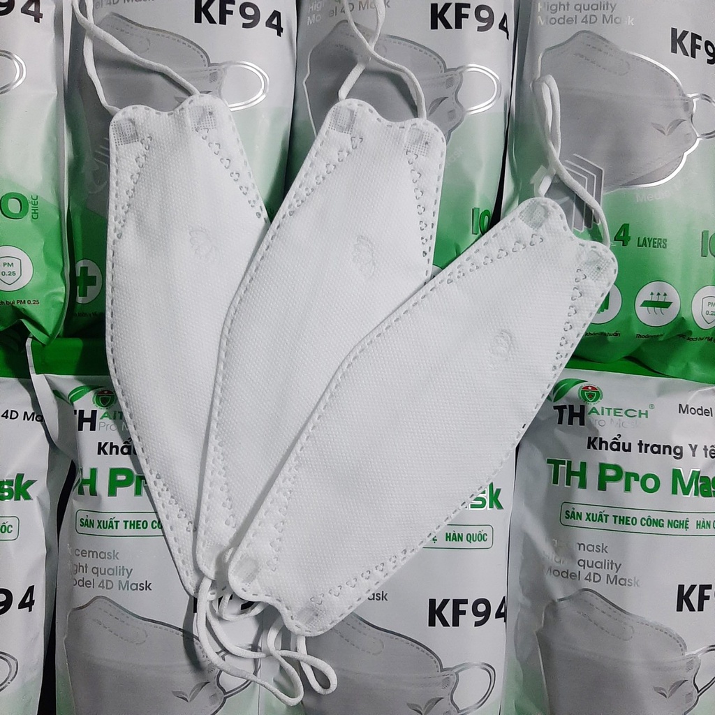 Khẩu Trang Y Tế  4D TH Pro Mask KF94 4 Lớp  - Màu Trắng