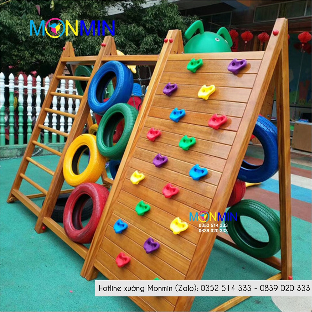 Mấu leo núi trẻ em Monmin gắn tường trong nhà, ngoài trời loại 2 lỗ vít chuyên dụng - Hàng cao cấp