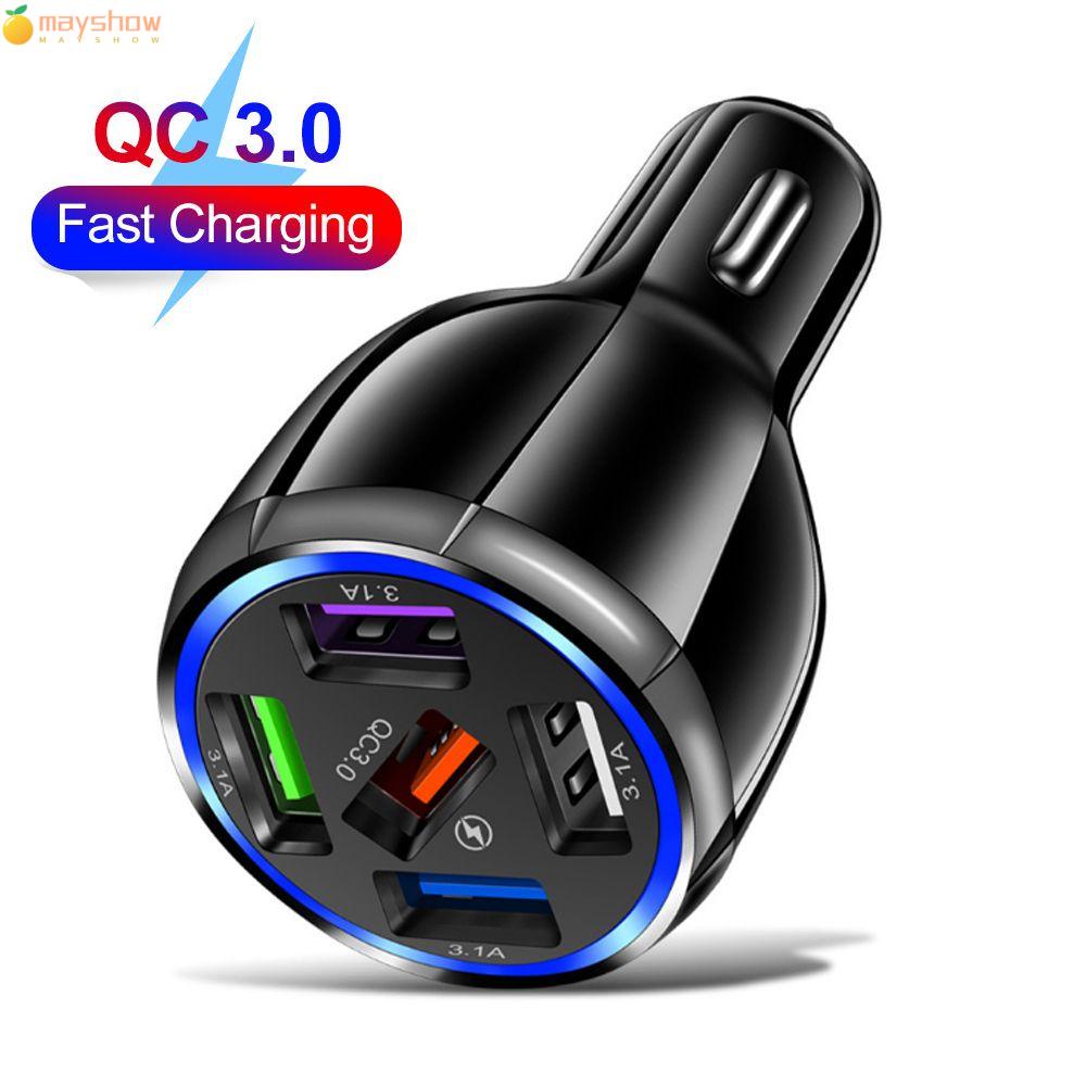 Củ sạc nhanh hỗ trợ 5 cổng USB chuẩn QC3.0 USB QC3.0 Mini 5V 9V 12V chất lượng cao dành cho xe hơi