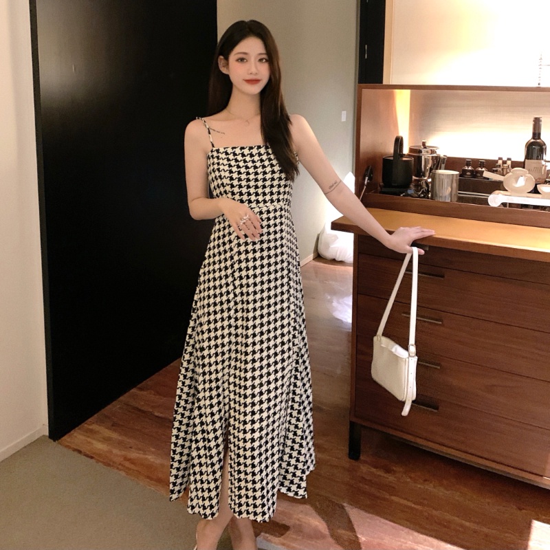 Đầm hai dây Perty dáng ôm phong cách retro thời trang mùa hè dành cho nữ