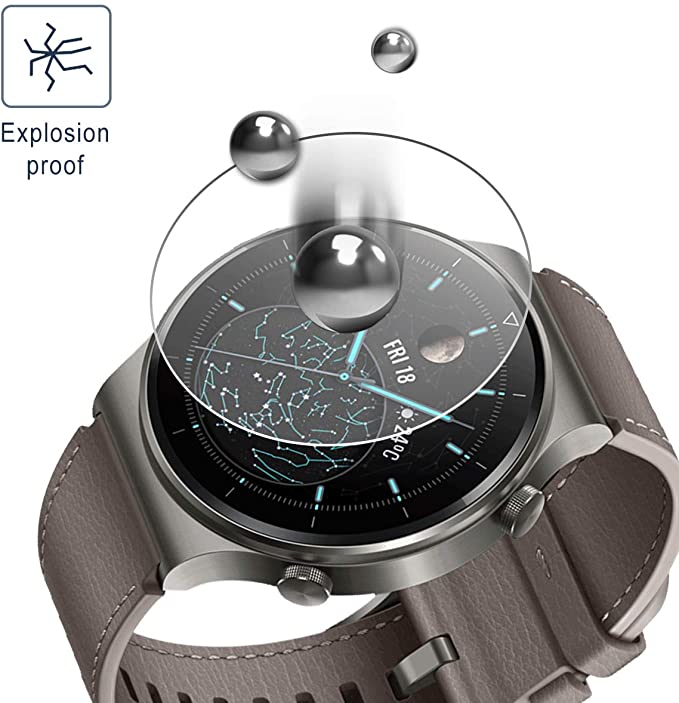 2 Kính cường lực màn hình đồng hồ thông minh JANSIN 2.5D 9H bảo vệ chống xước cho Huawei Watch GT 2 Pro