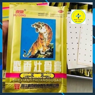 Cao con hổ 5 chữ tàu shexiang zhuanggugao túi 4 miếng dán có lỗ - nóng mạnh, dính chặt, giảm đau xương khớp, căng cơ