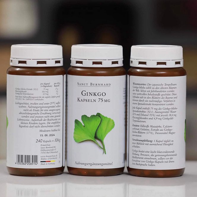 Viên uống bổ não Sanct Bernhard hàm lượng 75mg-Hàng Đức