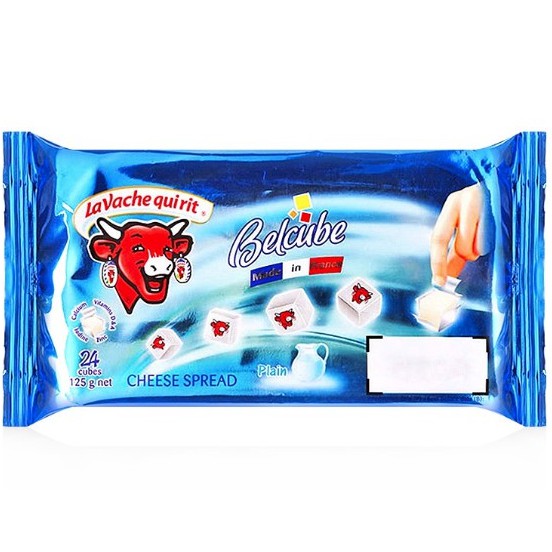 Phô Mai Vuông Belcube Vị Sữa Gói 125g x 24 Viên