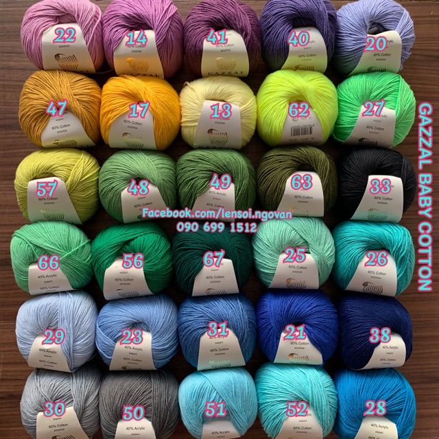 Len Gazzal Baby Cotton (Mã 3410 ~ Mã 3459)