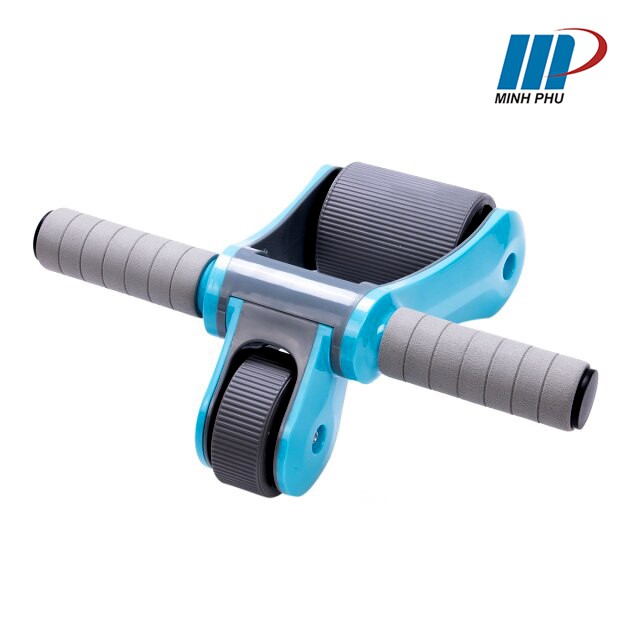 Con lăn tập cơ bụng Gym Roller  Tặng thảm lót  Con lăn tập bụng 2 bánh gập gọn được | Màu ngẫu nhiên