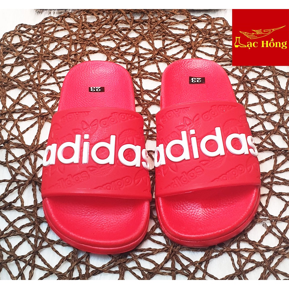Dép trẻ em quai ngang in logo cho bé từ 4 đến 14 tuổi