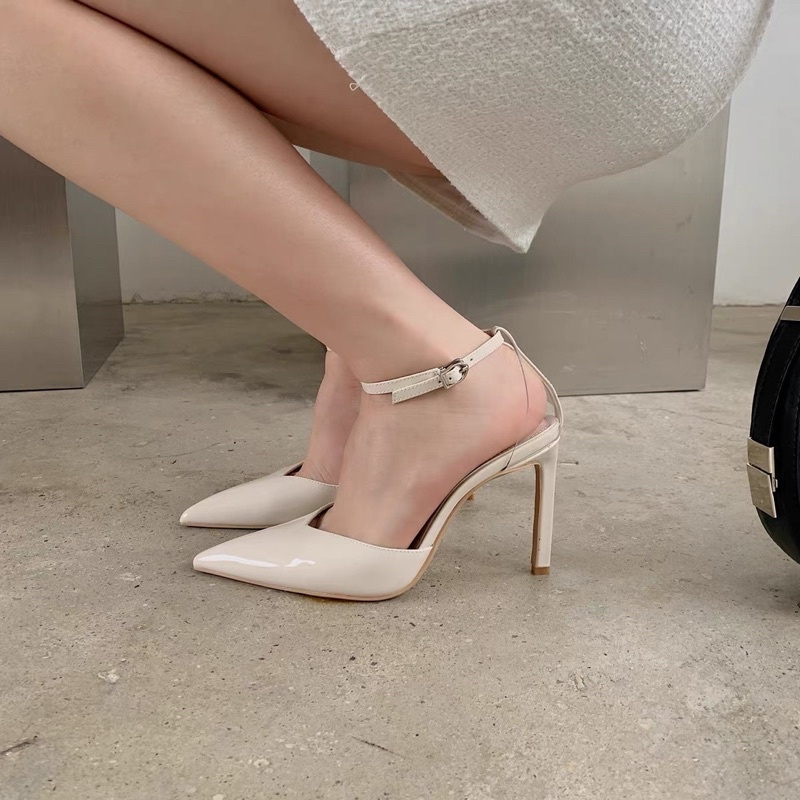 Sandal nữ gót nhọn bít gót trong mẫu 2155-5 - kachihouse
