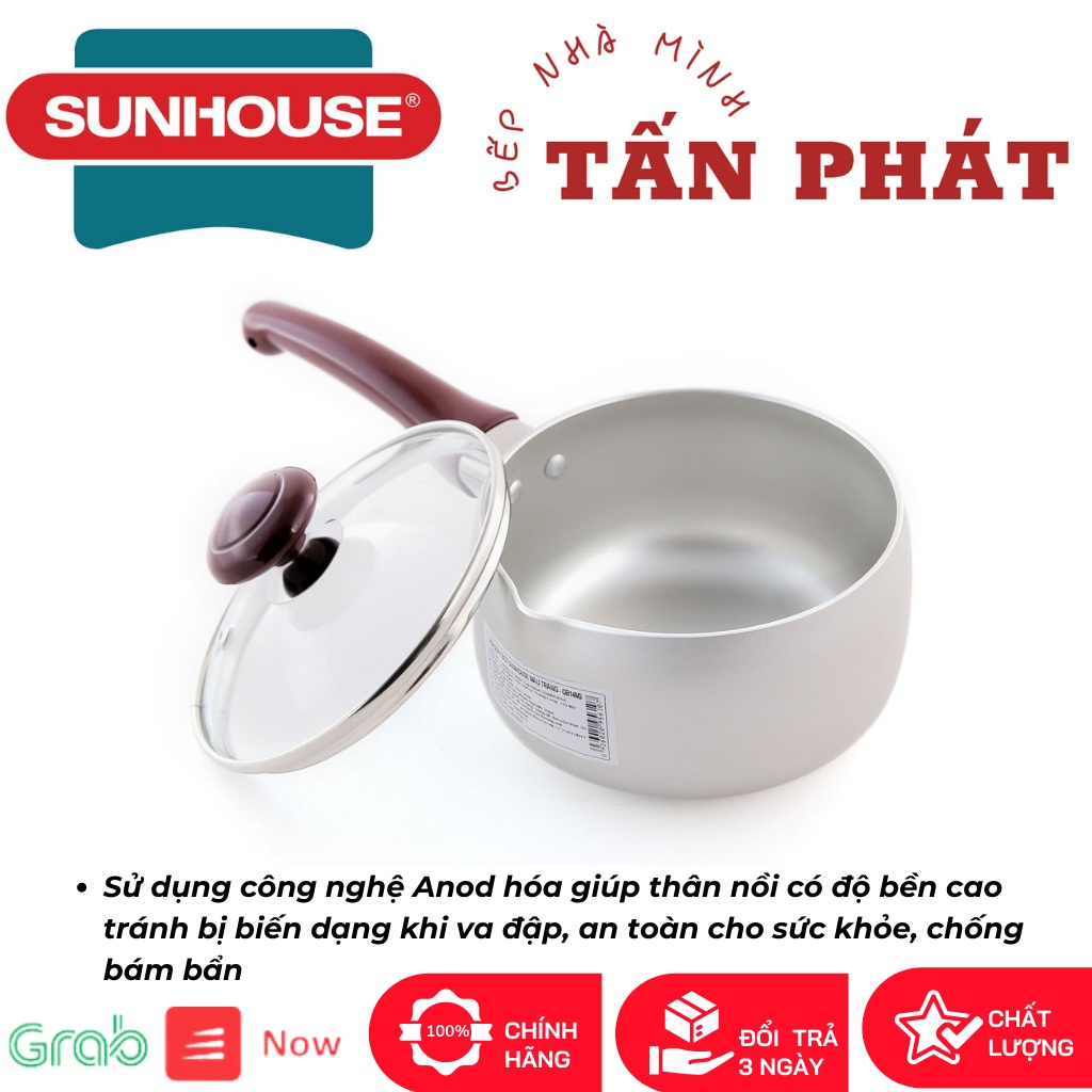 Nồi quấy bột Anod SUNHOUSE có miệng rót 14cm