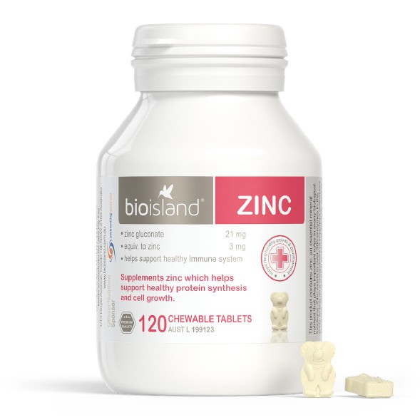 Viên bổ sung kẽm Zinc BIOISLAND vitamin kích thích ăn ngon tăng đề kháng cho bé 01065