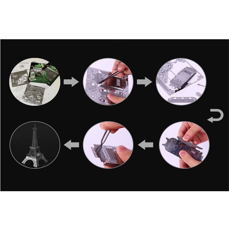 Đồ chơi lắp ráp mô hình kim loại DIY cắt bằng laser nhiều kiểu độc đáo ấn tượng
