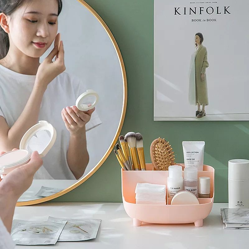 [ Mẫu Mới] Khay Kệ Giá Đựng Mỹ Phẩm Bút Viết 6 Ngăn Có Chân Gọn Gàng Tiện Dụng