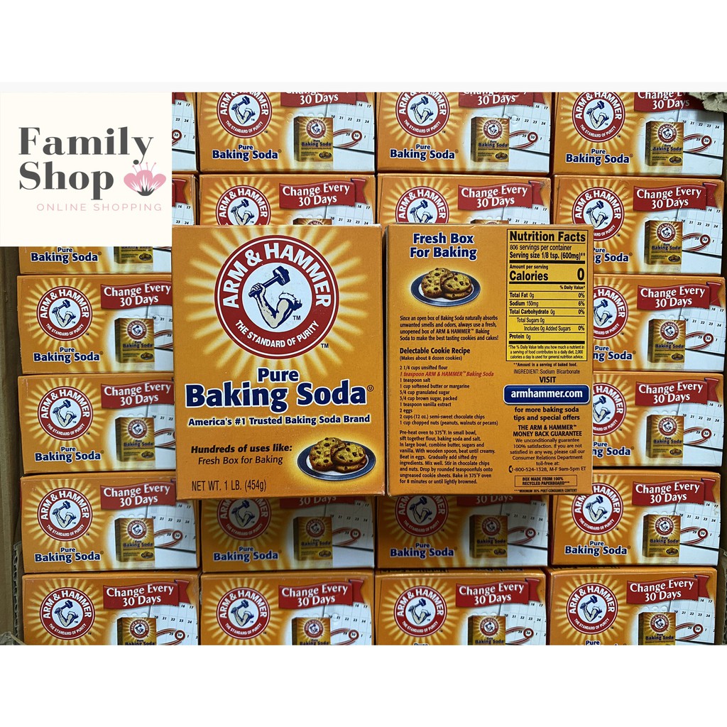 [Nowship in 2h] 1 Hộp Baking Soda Arm&Hammer (454g/hộp)