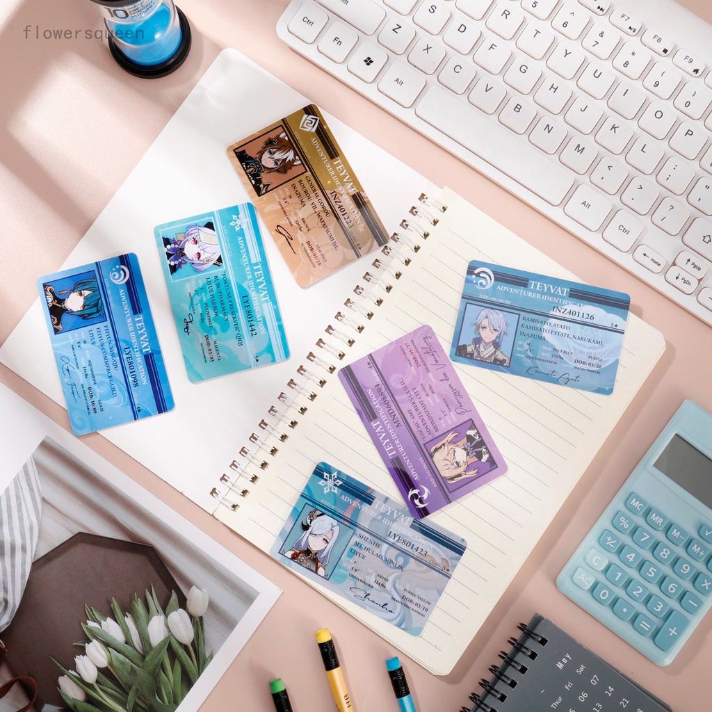 flowersqueen Thẻ Hình Nhân Vật Anime Id Pvc