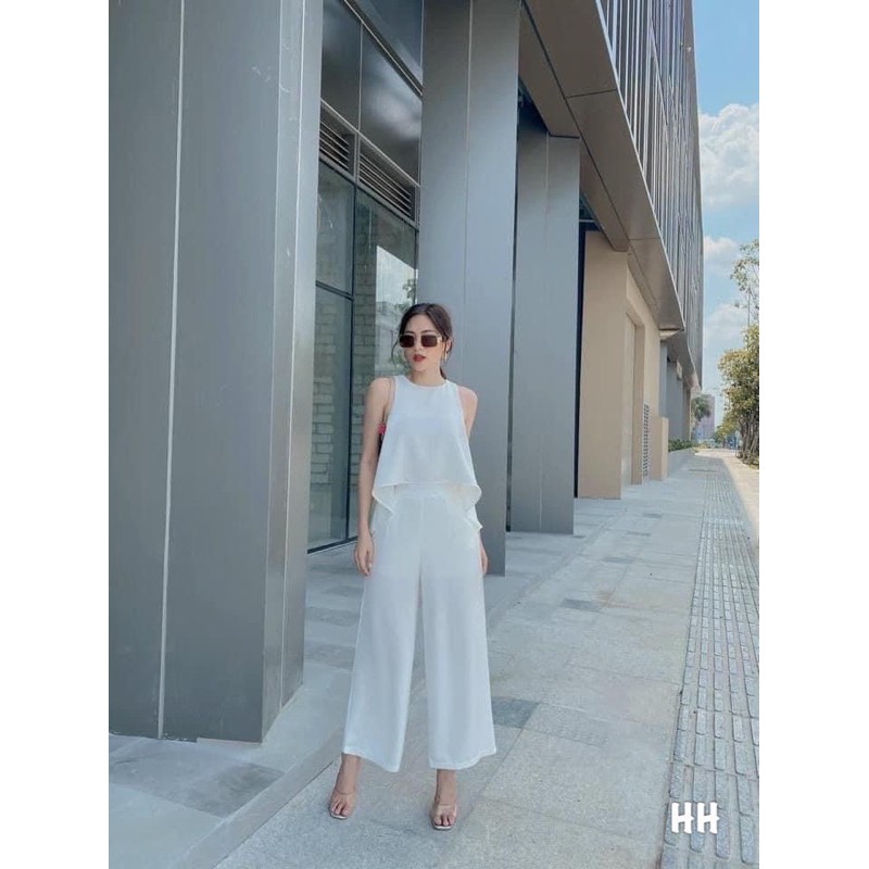 SNU243 - SET NỮ ÁO YẾM LỤA MIX QUẦN ỐNG SỚ | BigBuy360 - bigbuy360.vn