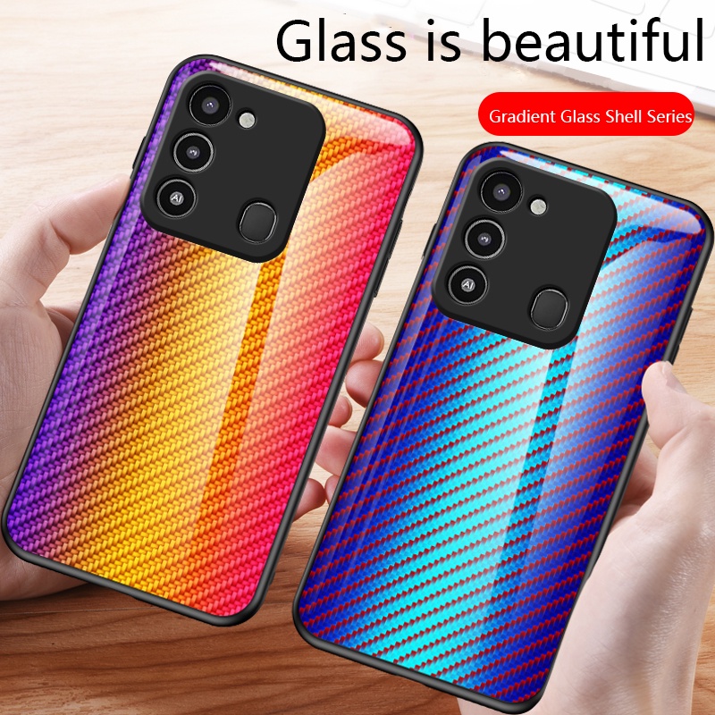 Ốp Lưng Sợi Cacbon Xước Bảo Vệ Cho Điện Thoại Tecno Spark 8C