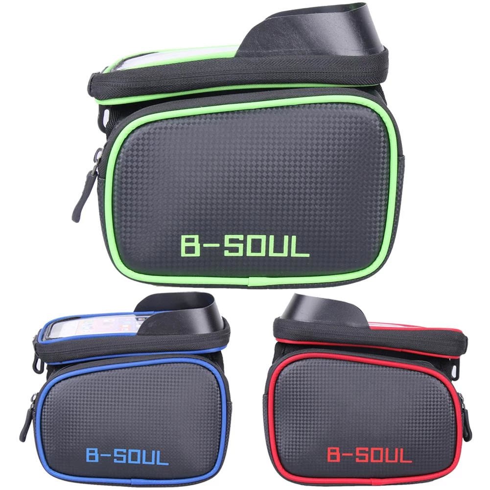 Túi Xe Đạp B-SOUL 3 Ngăn Treo Sườn Có Ngăn Chứa Điện Thoại Từ 5.5 - 6.2 Inch Có Hỗ Trợ Cảm Ứng