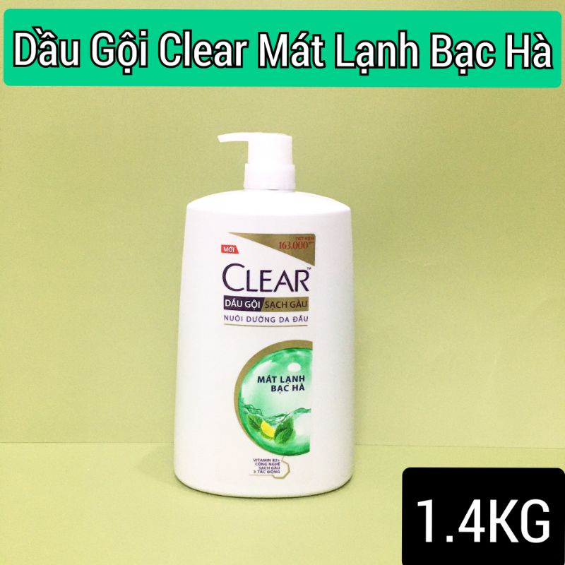 Dầu gội sạch gàu Clear mát lạnh bạc hà (chai lớn) - 1kg4