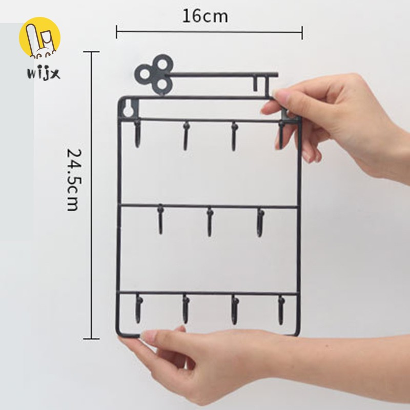 Móc Treo Đồ Gắn Tường Ba Tầng Bằng Sắt Phong Cách Hàn Quốc