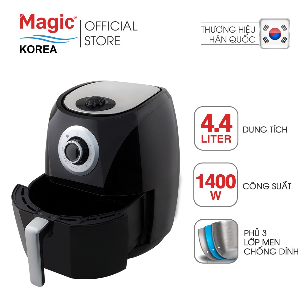 Nồi chiên nướng chân không đa năng Magic Korea A84 4.4 lít (Đen)