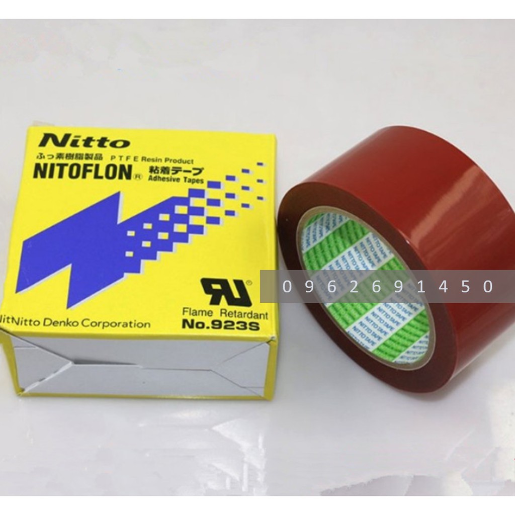 NITTO 923S NHẬT BẢN 0.1mm x 50mm x 33m chịu nhiệt độ cao, kháng hóa chất axit và kiềm