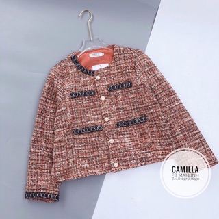 Áo dạ tweed nhũ 2 lớp