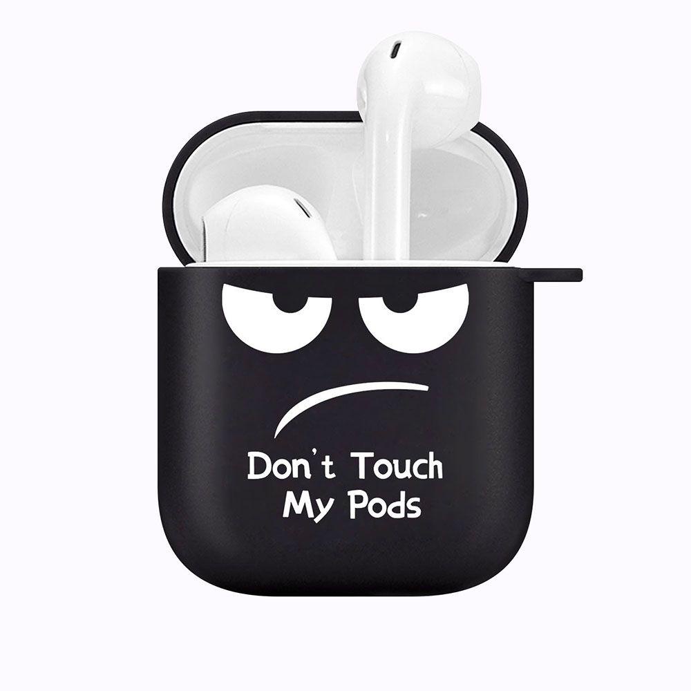 BTLIMER Vỏ Bảo Vệ Hộp Sạc Tai Nghe AirPods 3 Bằng Silicon Mềm Chống Sốc Hình Dont Touch My Pods