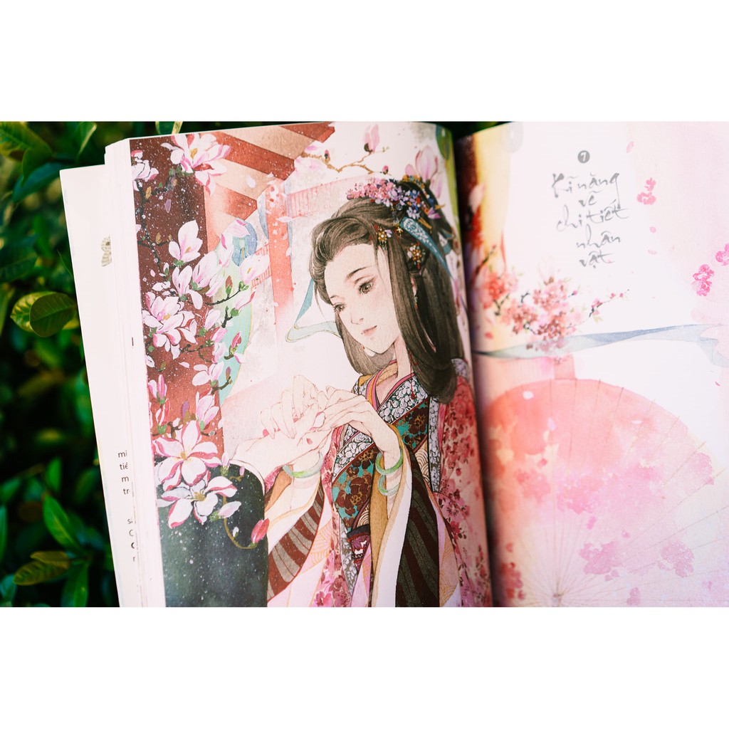 Sách Nghệ thuật vẽ màu nước cổ trang Quân tử hoa, Mĩ nữ hoa, Phong thần bảng