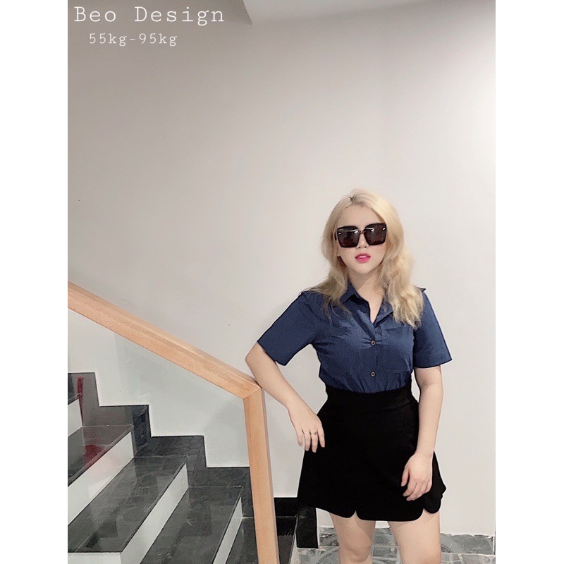 Áo sơ mi giả jean Bigsize