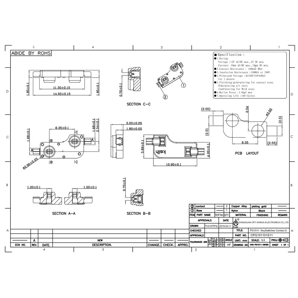 10 ổ cắm Hotswap Socket dùng cho bàn phím cơ GK64, GK64s, GK61, GK61s